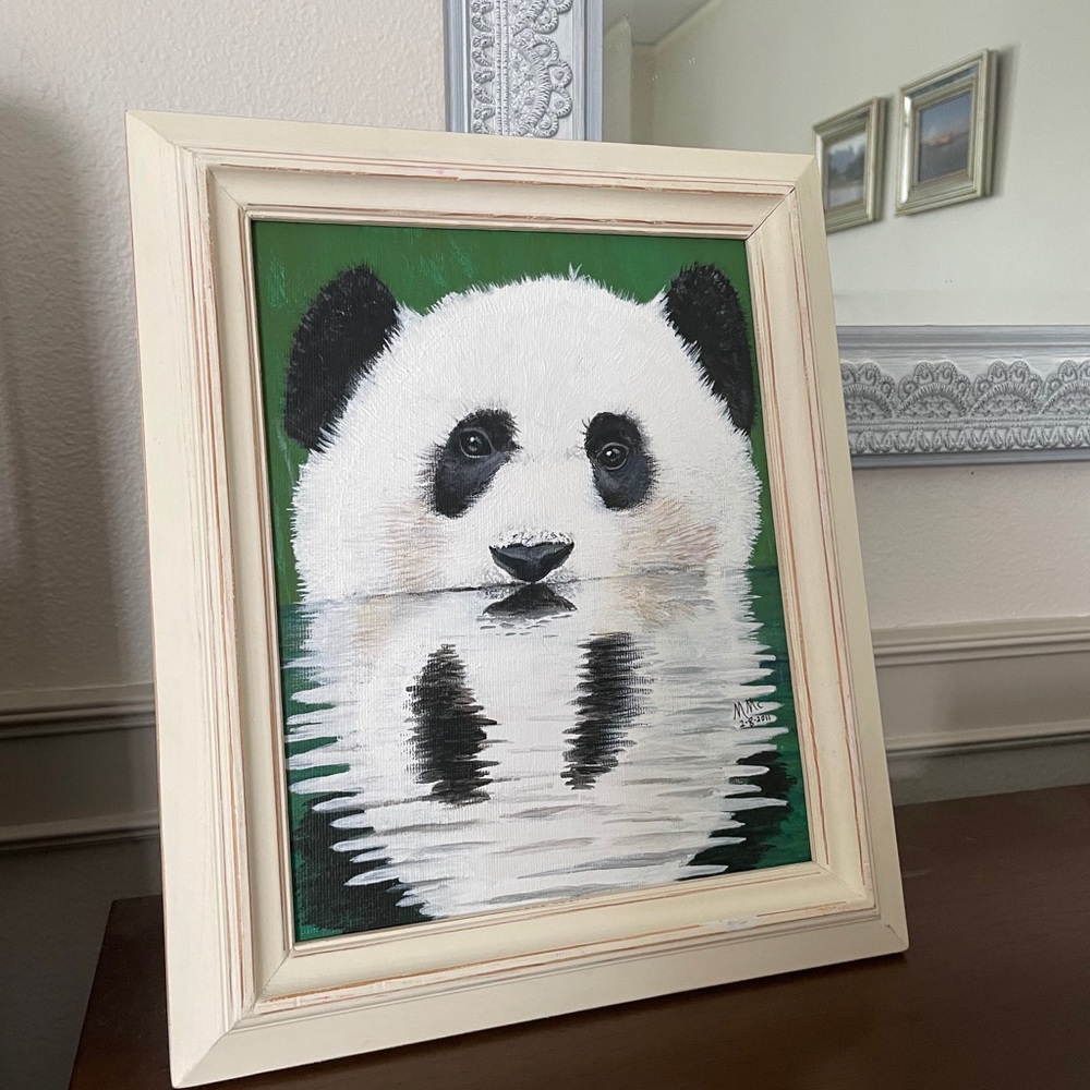 Original Oil Panda Painting - Picture 7 of 7